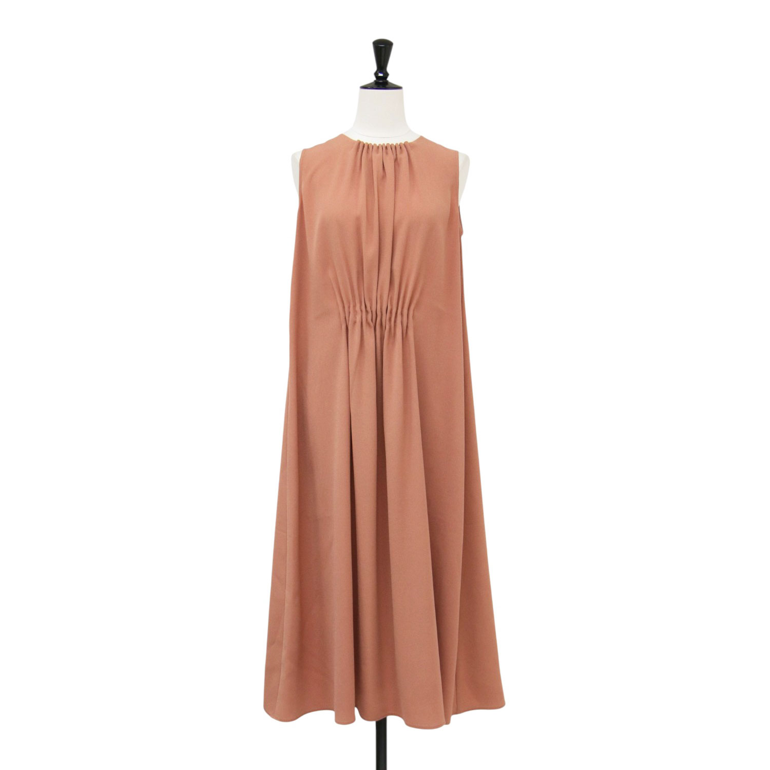 theory luxe セオリーリュクス ワンピース コニャック サイズ:32(S) | 25春夏 スリーブレス ロング ドレス | Eva Vonia Dress | センターギャザー Aライン フレアシルエット ジョーゼット ウォッシャブル | トップス【レディース】【中古】【K4857】|ブランド古着のBEEGLE by Boo-Bee