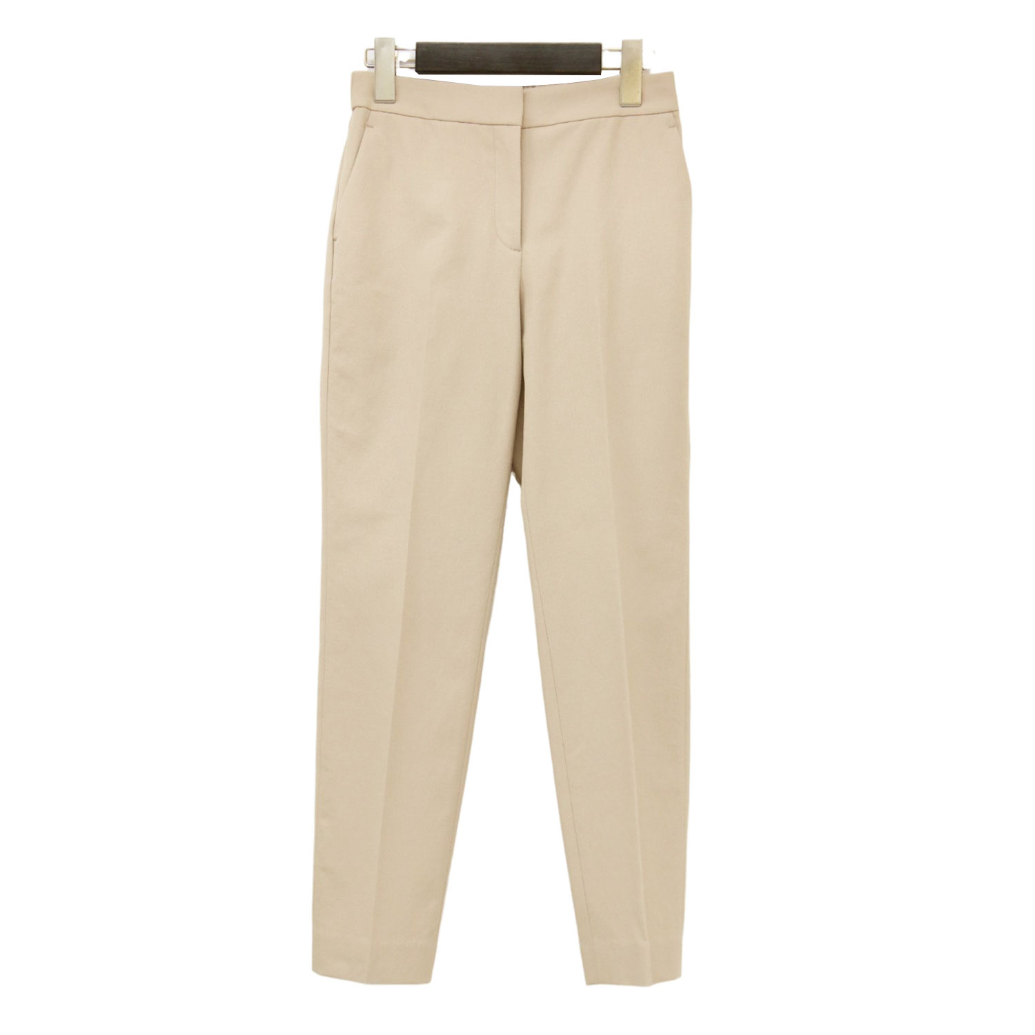 theory luxe セオリーリュクス ズボン下 ベージュ 大いさ:34(S) | テーパードパンツ | Ariosa Carol 2Pant | スラックス 真っただ中押しつける 伸ばすこと | ボトムス ズボン【レディース】【中古】【K4839】