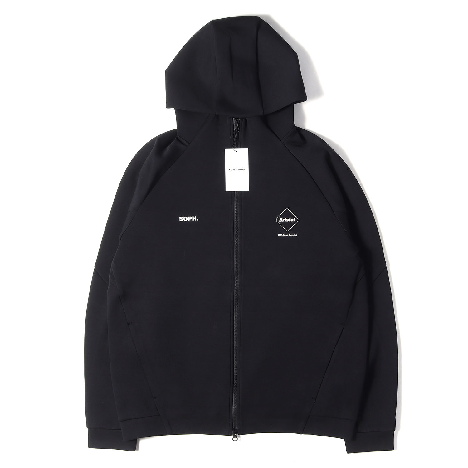 F.C.Real Bristol エフシーレアルブリストル パーカー 黒いこと 黒 大きさ:XL | 26SS テックス情の籠もった ベンチレーション ジップ パーカー(TECH SWEAT VENTILATION HOODIE) | トップス フーディー【メンズ】【K4840】