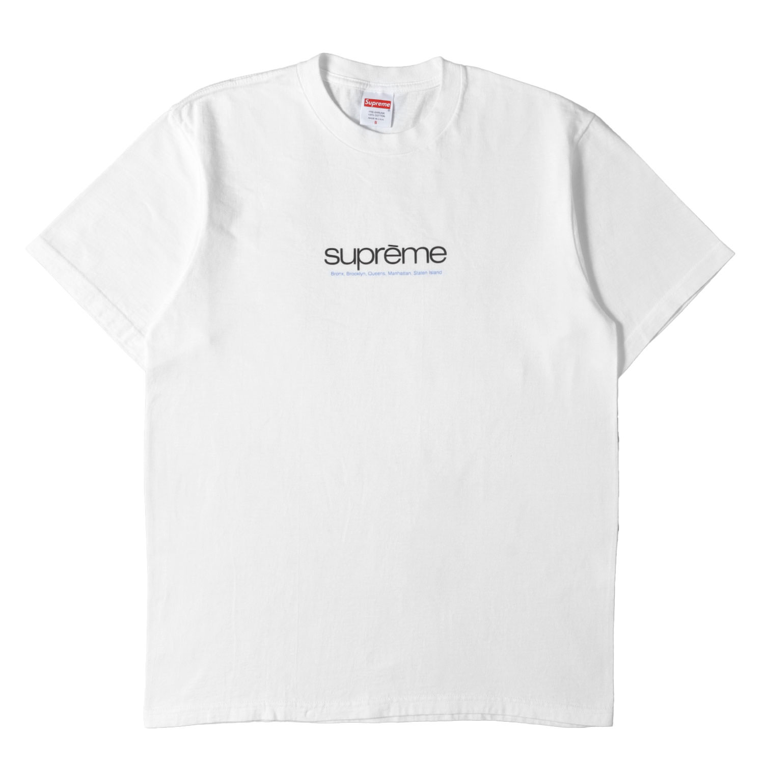 Supreme シュプリーム ティーシャツ 白いこと 白 大いさ:S | 21SS 古典派音楽ロゴタイプ 労働者の一団のど首 ティーシャツ(Five Boroughs Tee) | トップス カットソー 半袖【メンズ】【中古】【K4837】