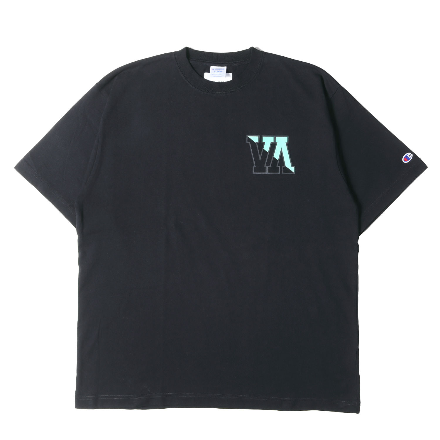 V.A. ヴイエー ティーシャツ 黒いこと 黒 大いさ:XL | Champion ロゴタイプ刷り上げる 甚だしい ティーシャツ(S/S Tee - 002) | トップス カットソー 半袖 | 二人三脚【メンズ】【中古】【K4837】