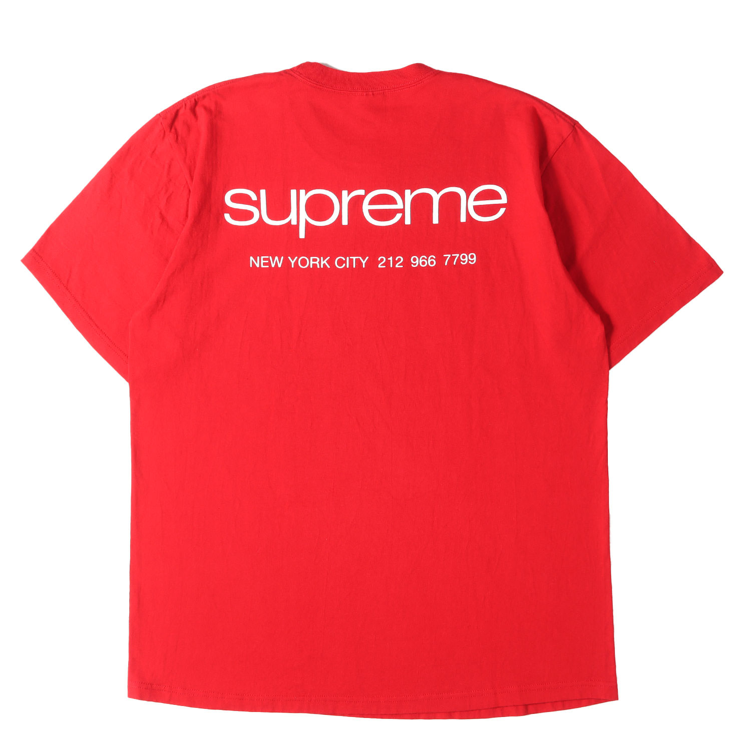 Supreme シュプリーム Tシャツ レッド サイズ:L | 23AW クラシックロゴ クルーネック Tシャツ(NYC Tee) | トップス カットソー 半袖【メンズ】【中古】【美品】【K4837】|ブランド古着のBEEGLE by Boo-Bee