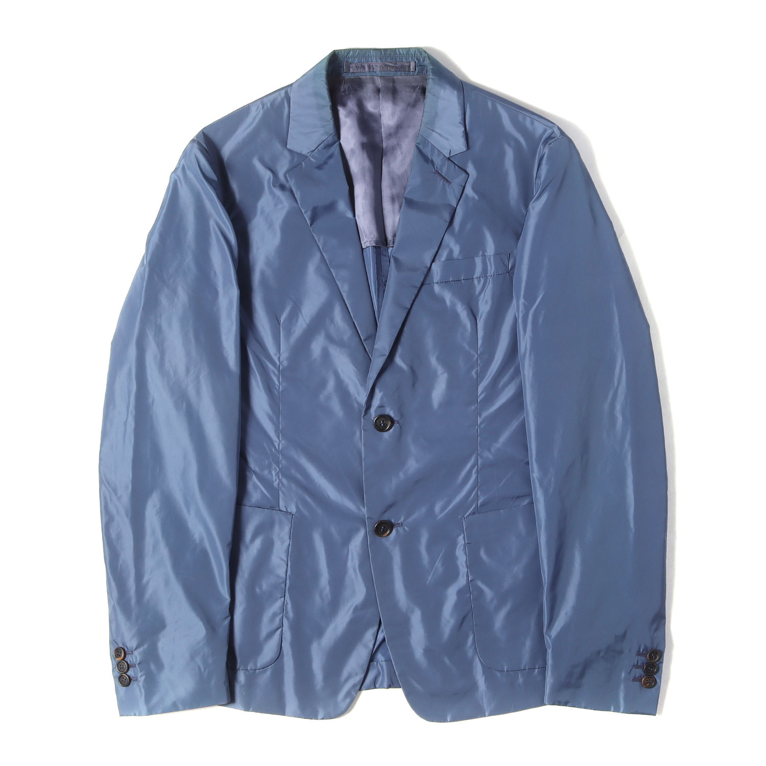 PRADA SPORTS プラダスポーツ 上衣 青碧 大いさ:46 | ノッチドラペル ナイロン 2B テーラードジャケット (SD010H S112 Q04) | アウター スポーツジャケット 厚地の外套【メンズ】【中古】【K4837】