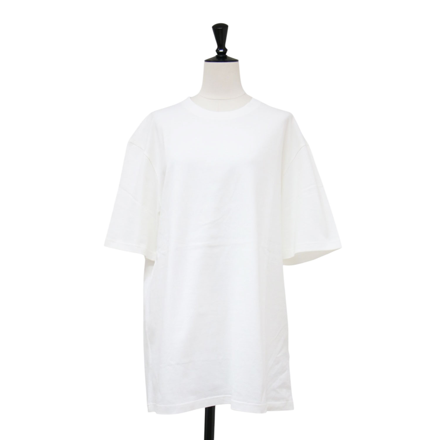 JIL SANDER ジル・サンダー プルオーバー 白いこと 白 大きさ:M | 24秋冬 ロゴタイプ 刷り上げる プルオーバー / カットソー 半袖 労働者の一団素っ首 厚地の外套大きさ 綿織物 | トップス カットソー 半袖【レディース】【中古】【美品】【K4828】