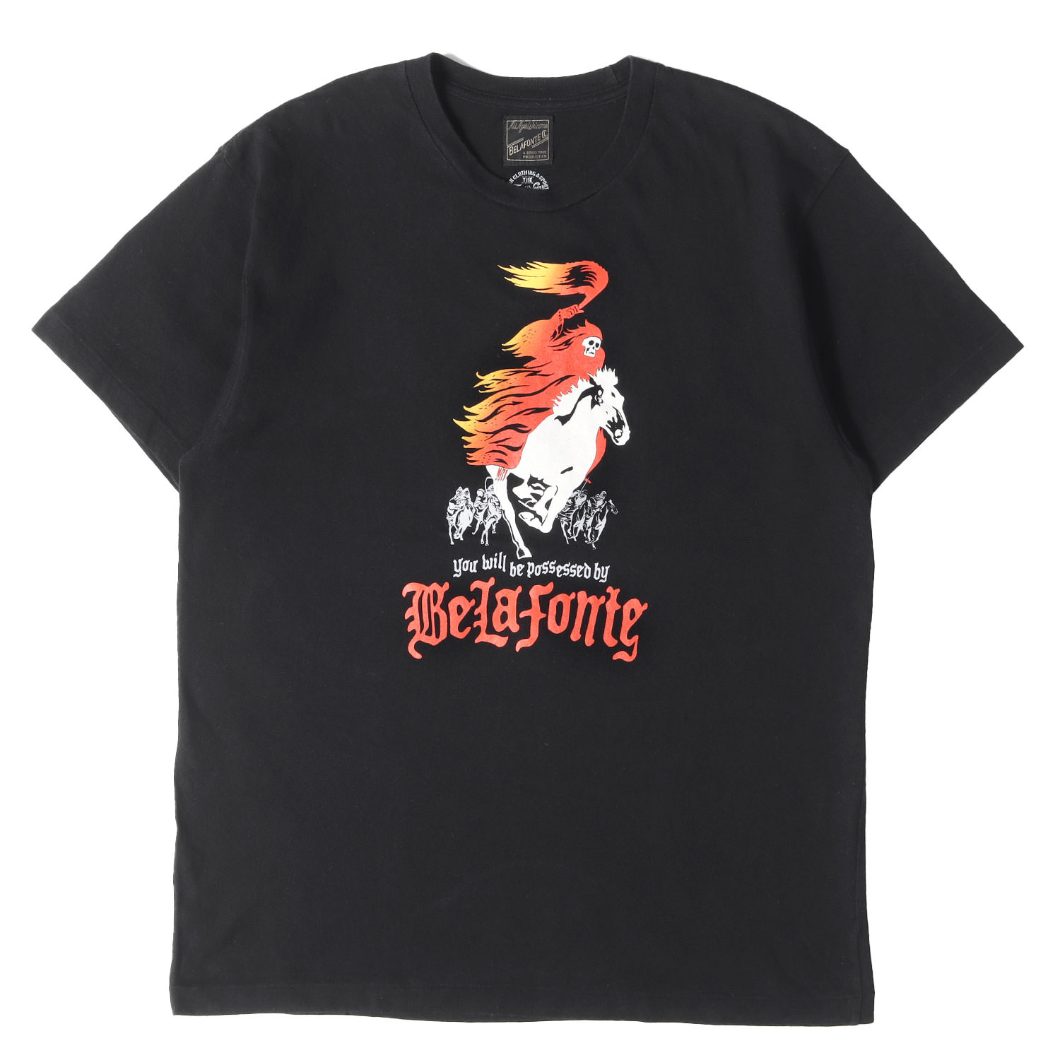 BELAFONTE ベラフォンテ ティーシャツ 黒いこと 黒 大いさ:L | TENDERLOIN グリムリーパー ティーシャツ (THE 5TH HORSEMAN-T) | トップス カットソー 半袖【メンズ】【中古】【K4840】