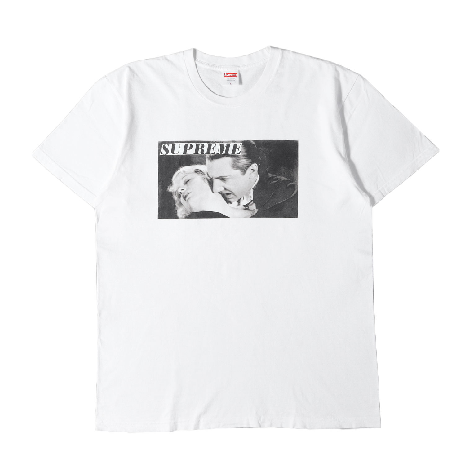 Supreme シュプリーム ティーシャツ 白いこと 白 大いさ:L | Dracula ドラキュラ 写真絵 ティーシャツ (Bela Lugosi Tee) | トップス カットソー 半袖 二人三脚【メンズ】【中古】【K4840】