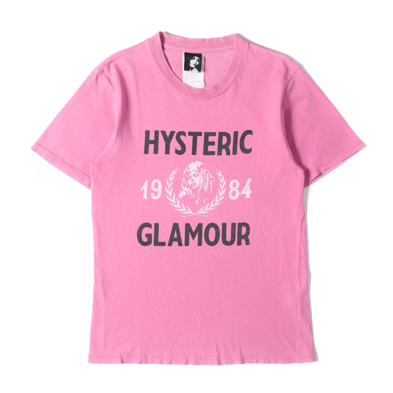 HYSTERIC GLAMOUR ヒステリックグラマー ティーシャツ さくら色 大きさ:M | 90s - 00s グラフィック ロゴタイプ ティーシャツ | トップス カットソー 半袖 日本製【メンズ】【中古】【K4839】