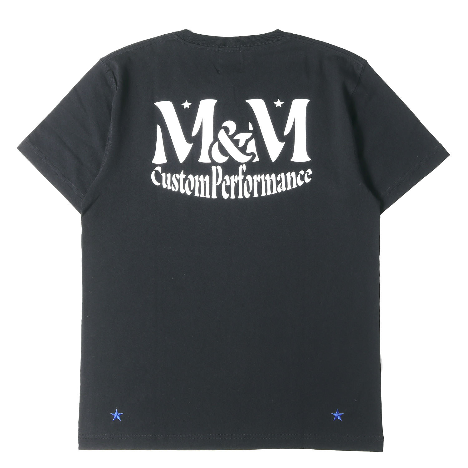 M\u0026M エムアンドエム ティーシャツ 黒いこと 黒 大きさ:M | 22SS ブランド名ロゴタイプ刺しゅう 隠し ティーシャツ | 半袖 遊撃手 二分の一 衣袂 カットソー【メンズ】【K4840】