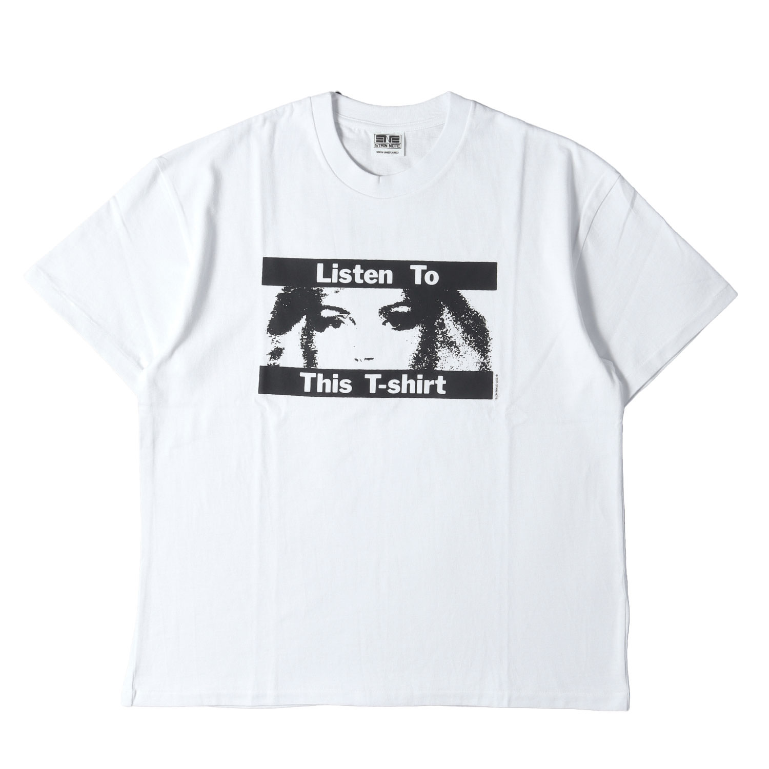 STAIN NOTE ステインノート ティーシャツ 白いこと 白 大いさ:L | グラフィック刷り上げる ティーシャツ LISTEN TO | 半袖 遊撃手 二分の一 衣袂 カットソー【メンズ】【K4840】