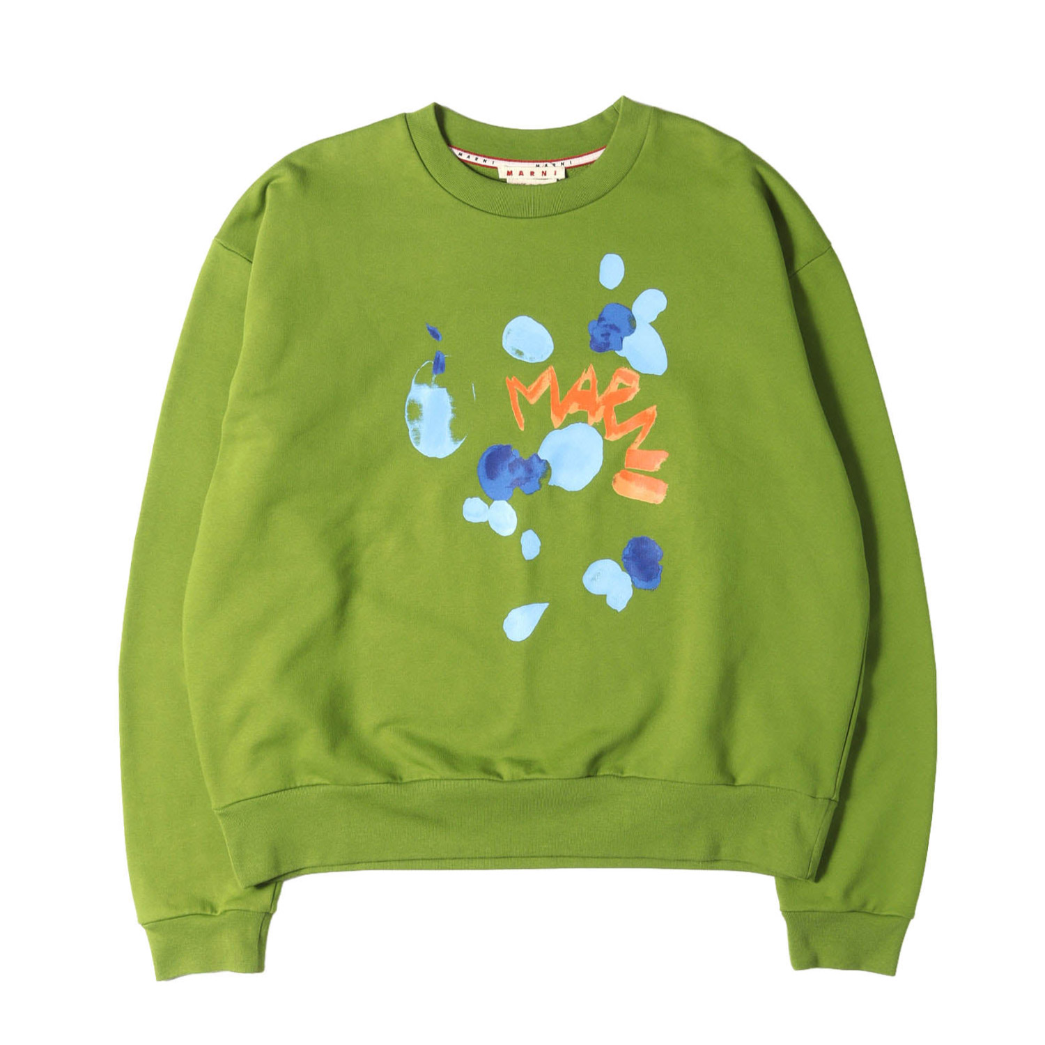 MARNI マルニ 汗水 キーウィ 大きさ:48 | 24SS グラフィックロゴタイプ 汗水 調教師 PRINT SWEATSHIRT | 長袖 ロング捩り トップス【メンズ】【中古】【美品】【K4846】