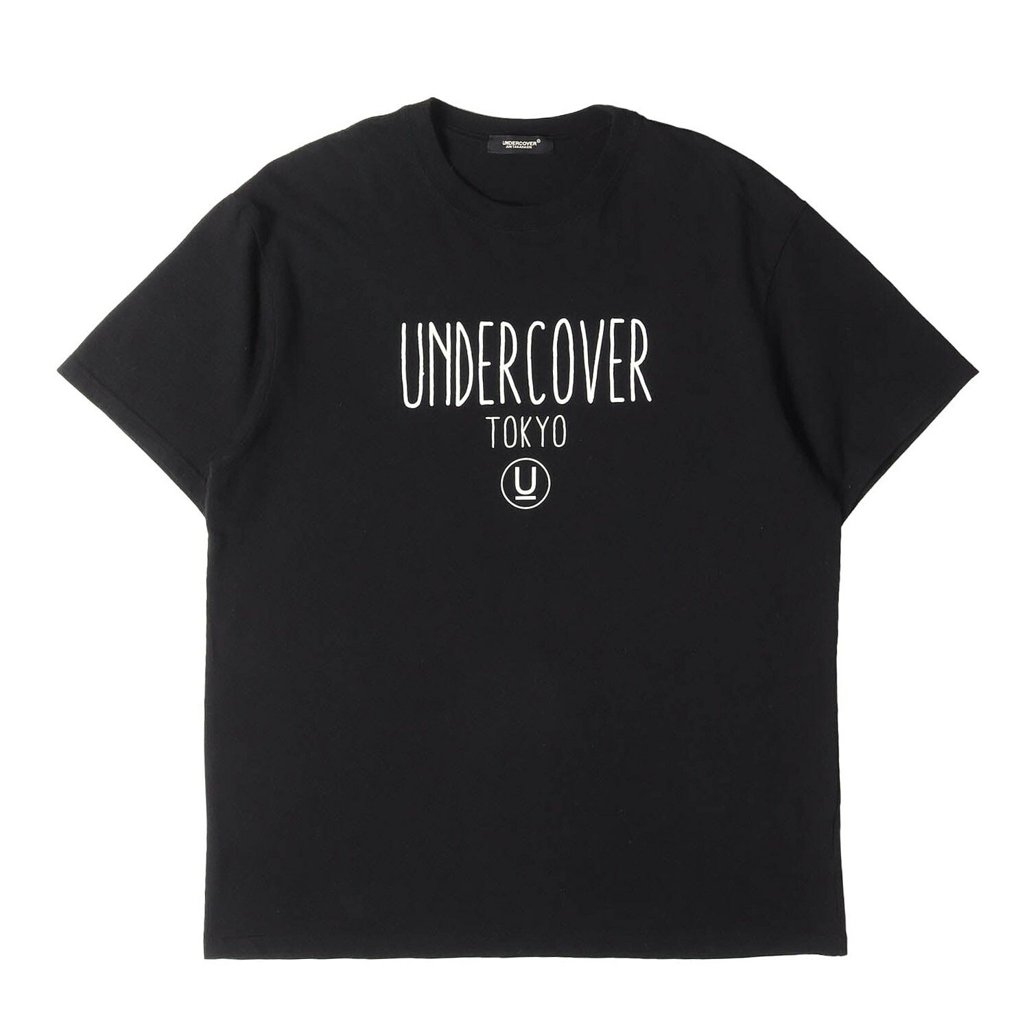 UNDERCOVER アンダー取りまかなう ティーシャツ 黒いこと 黒 大きさ:2 | 23SS 鉛筆ロゴタイプ ティーシャツ TOKYO TEE | 半袖 遊撃手 二分の一 衣袂 カットソー【メンズ】【中古】【K4840】