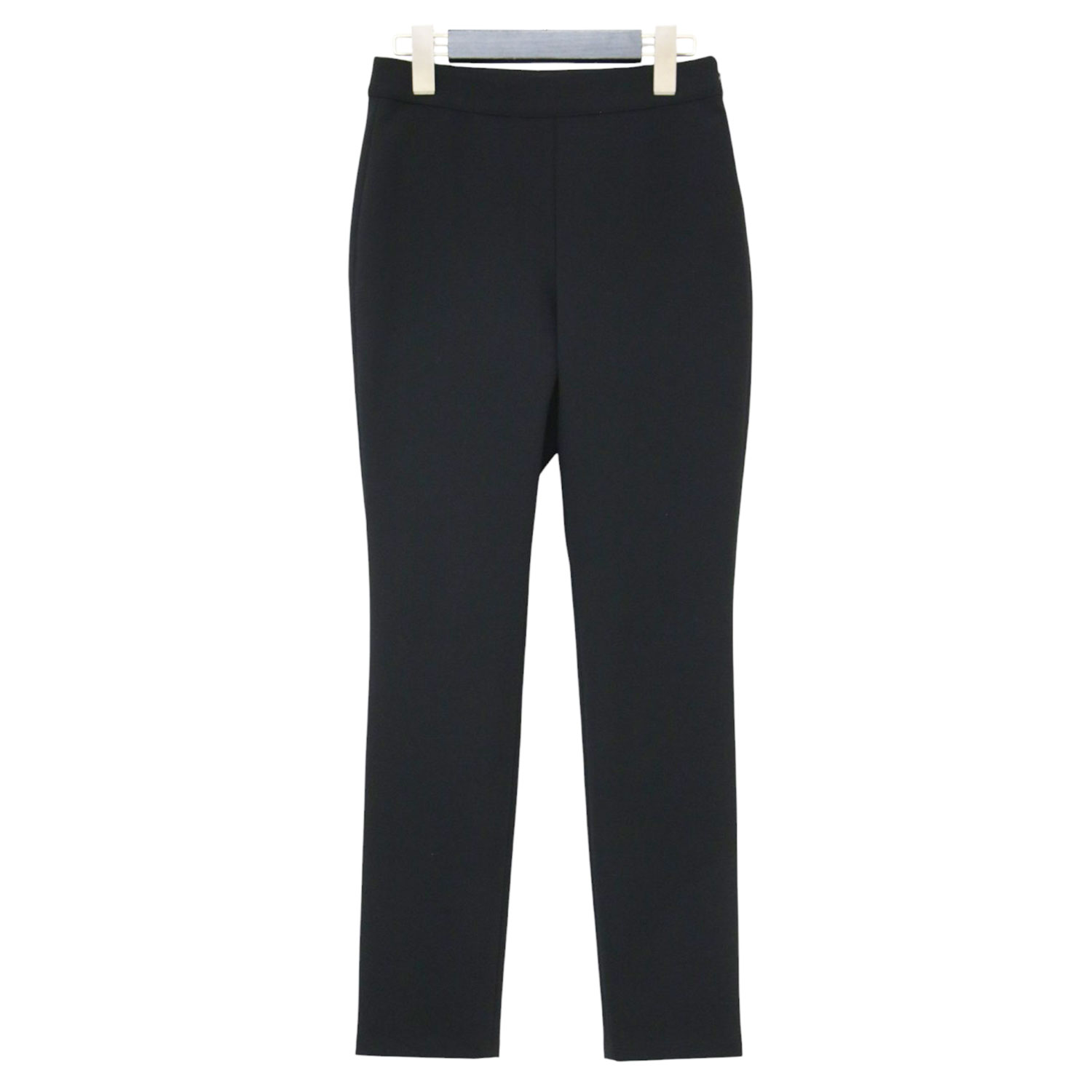 theory luxe セオリーリュクス ズボン下 黒いこと 黒 大いさ:S32(XXS) | 25秋冬 ウィリー か細いズボン下 | Dune Willie Pant | 酉の方角天然ゴム 傍えチャック 伸ばすこと | ボトムス ズボン【レディース】【中古】【K4836】