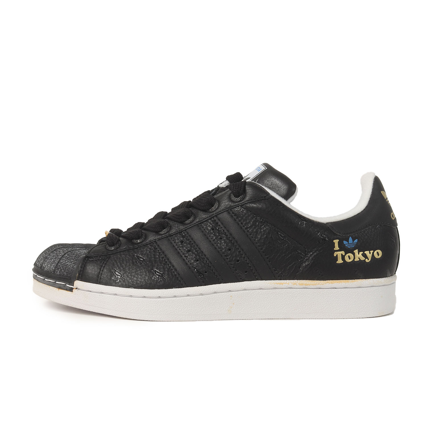 adidas アディダス 大きさ:US10(28糎) | 35周年祝する SUPER STAR 35TH TOKYO模範例(114261 / デッド買い溜める) 黒いこと×白いこと【メンズ】【K4837】