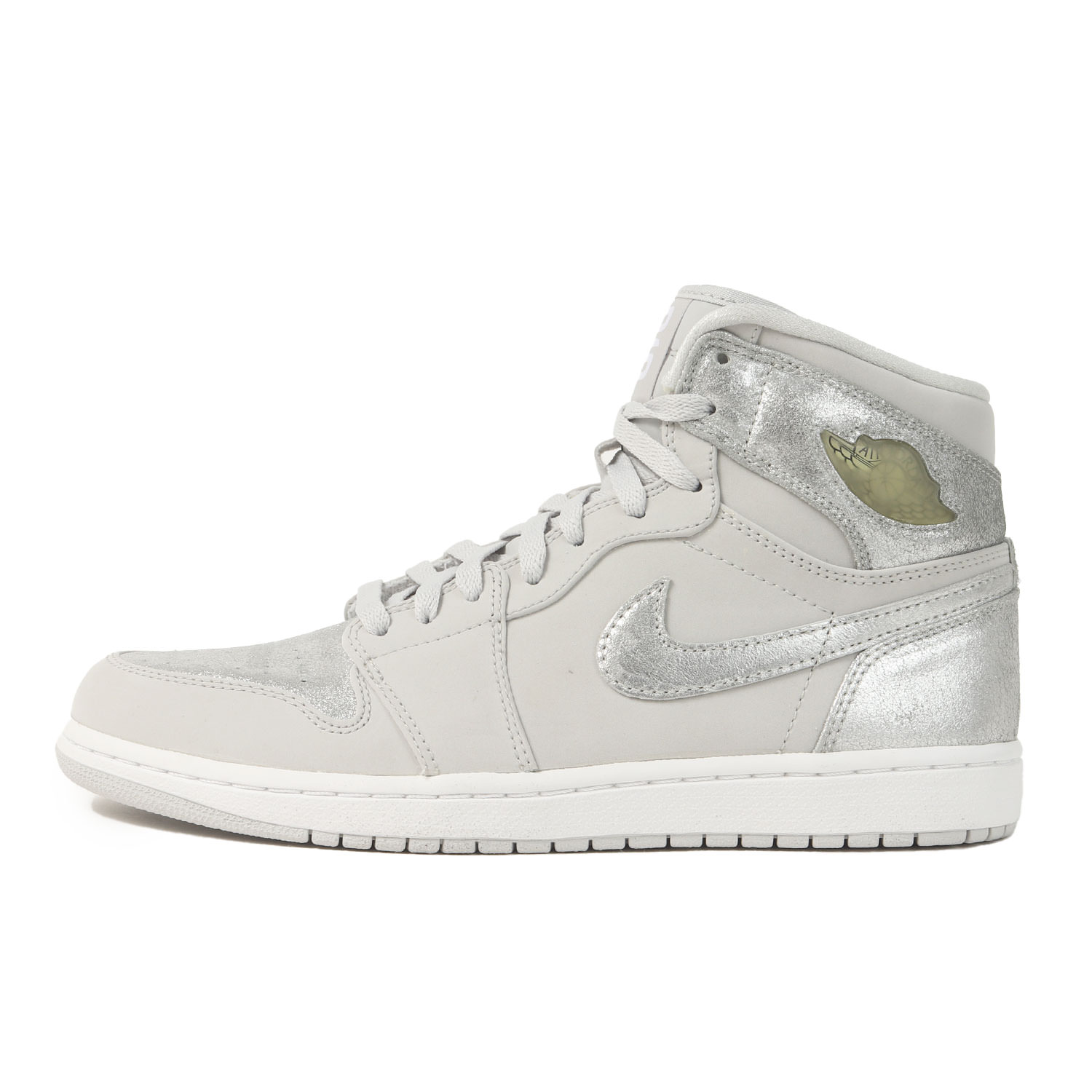 NIKE ナイキ 大いさ:US10.5(28.5糎) | AIR JORDAN 1 RETRO HIGH SILVER ジュラルミン容れもの付き添い人 (396009-001) | エアジョーダン1 レトロ 御機嫌 | 薄墨色 メタリックシルバー | 御機嫌取りすてる スニーカー シューズ 靴【メンズ】【K4837】