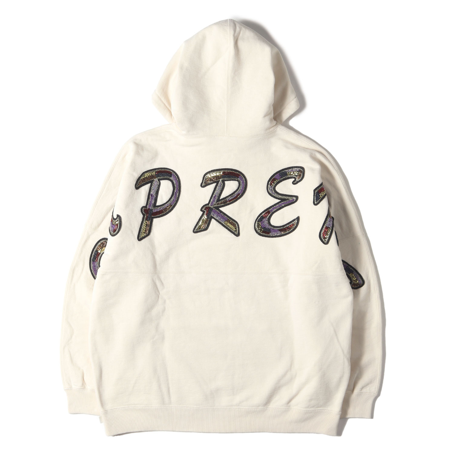 Supreme シュプリーム パーカー 自然的 大きさ:L | 22SS ビーズロゴタイプ 汗水 パーカー (Beaded Hooded Sweatshirt) | トップス フーディー【メンズ】【中古】【K4837】