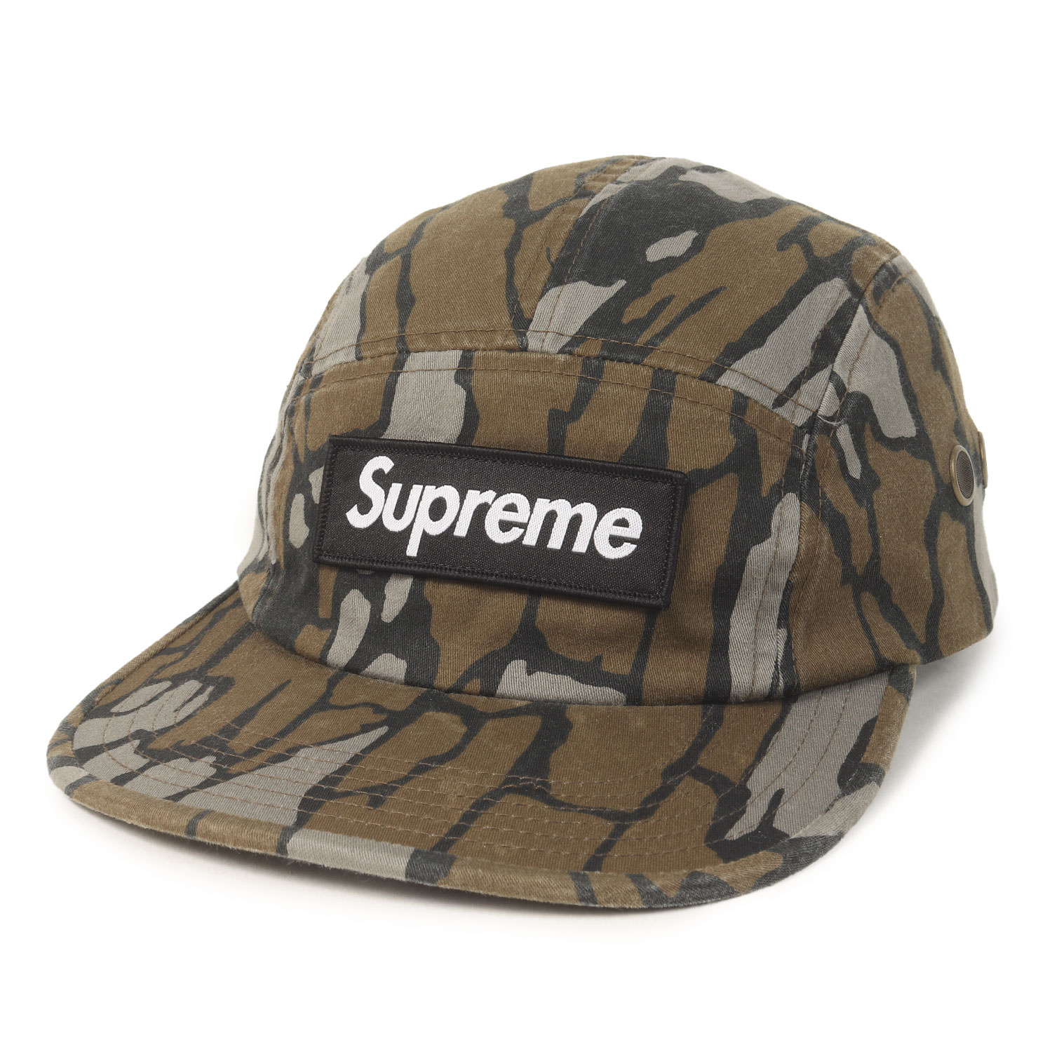 Supreme シュプリーム 旗がしら 家鴨 大いさ:FREE | 25SS ツリーバーグカモ ミリタリー BOXロゴタイプ キャンプキャップ (Military Camp Cap) | ブランド名 かぶり笠【メンズ】【中古】【美品】【K4839】