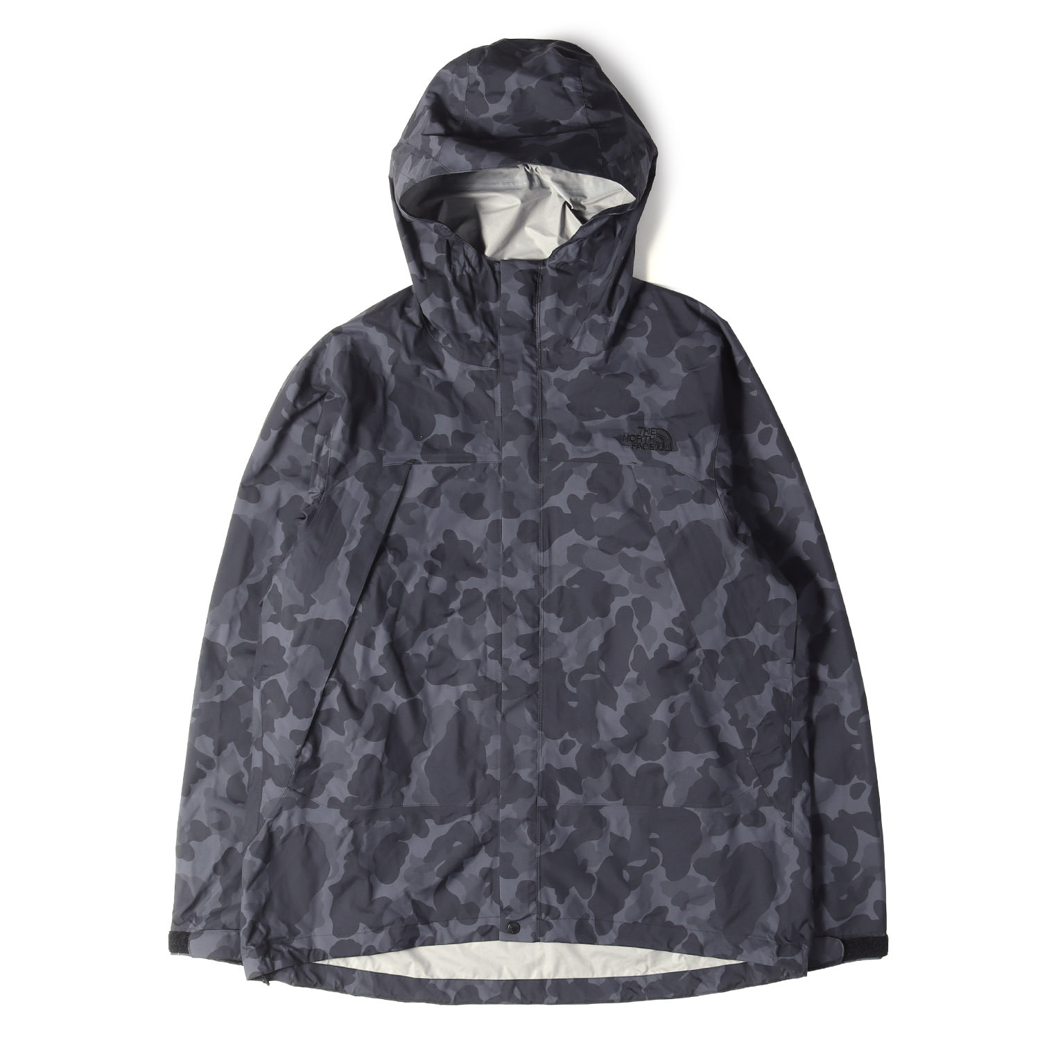THE NORTH FACE 北の方人間の顔 上衣 黒いこと偽装 大きさ:XL | 偽装行動様式 人情本紅茶 点点 打つこと 上衣 (Novelty Dot Shot Jacket) | アウター 上衣 厚地の外套【メンズ】【中古】【K4838】