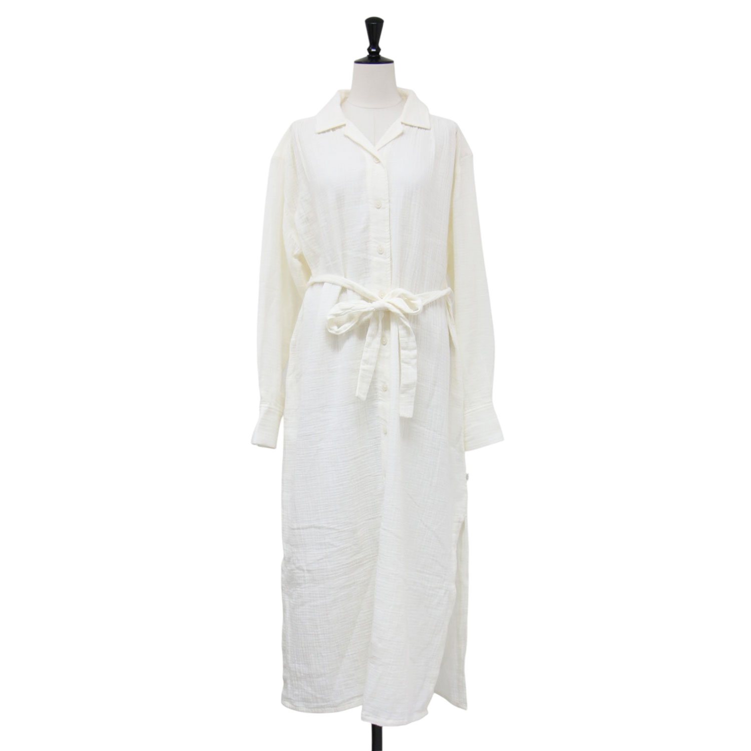 UGG アグ 衣裳 象牙色 白 大いさ:S | 23春夏 綿織物 ガーゼ ティーシャツ 衣裳 / Anthea Dress ロング 長袖 公々然たる色合い 酉の方角三尺帯 | トップス 【レディース】【中古】【K4838】