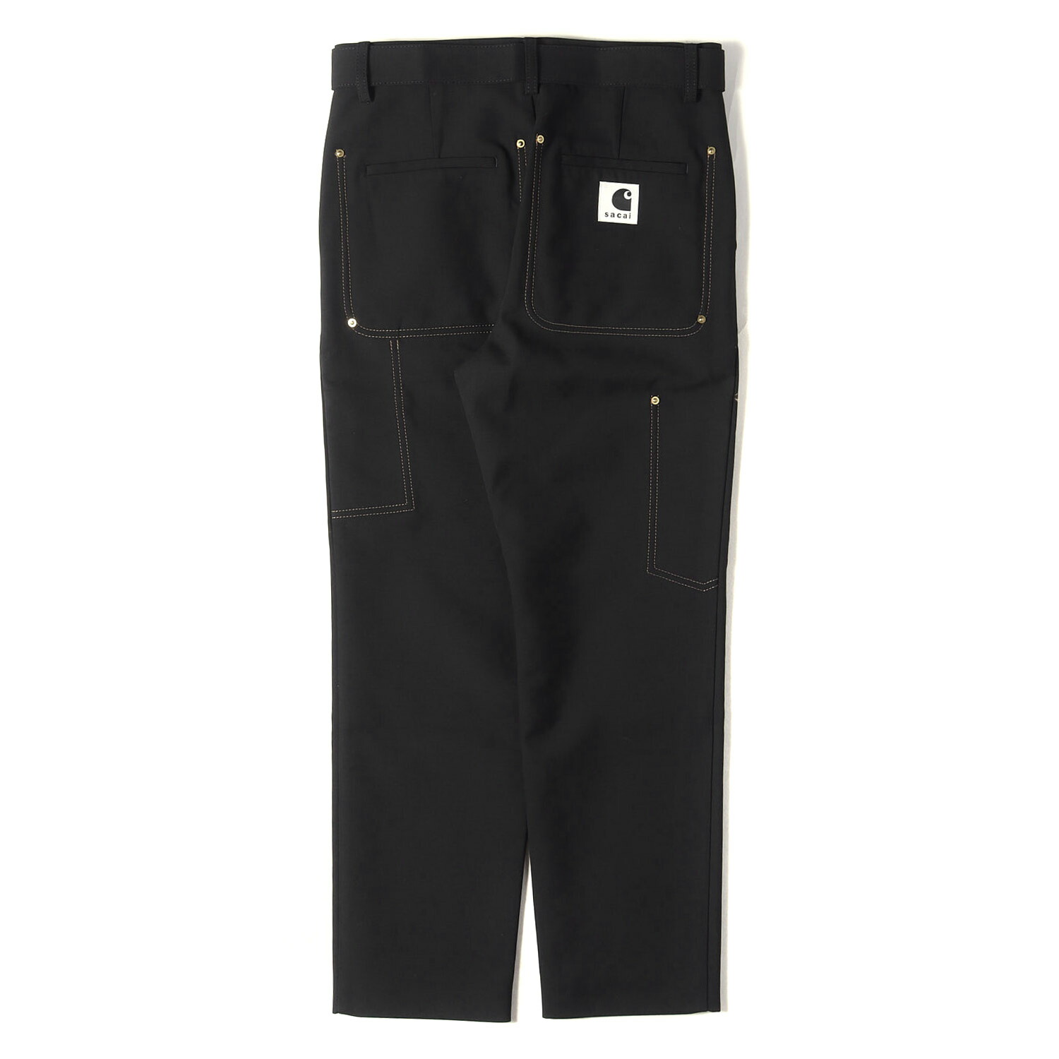 Sacai サカイ ズボン下 黒いこと 黒 大きさ:1 | Carhartt WIP スーチング ボンディング ズボン下 (Suiting Bonding Pants / 24-03389M) | 日本製 ボトムス ズボン 共同研究【メンズ】【中古】【新品負けず劣らず】【K4839】