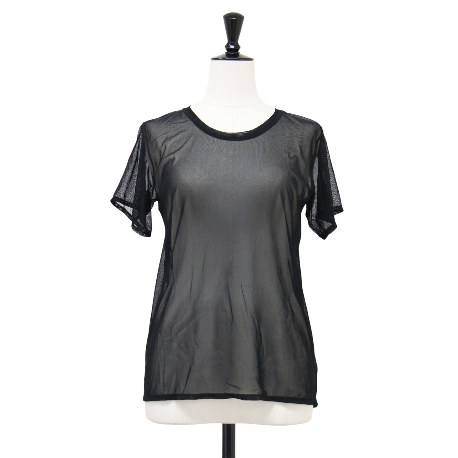 SIMONE WILD シモーネ ワイルド Tシャツ ブラック 黒 サイズ:S 24春夏 シアー ネット 半袖 Tシャツ カットソー プルオーバー ハーフスリーブ クルーネック メッシュ トップス【レディース】【中古】【K4881】|ブランド古着のBEEGLE by Boo-Bee