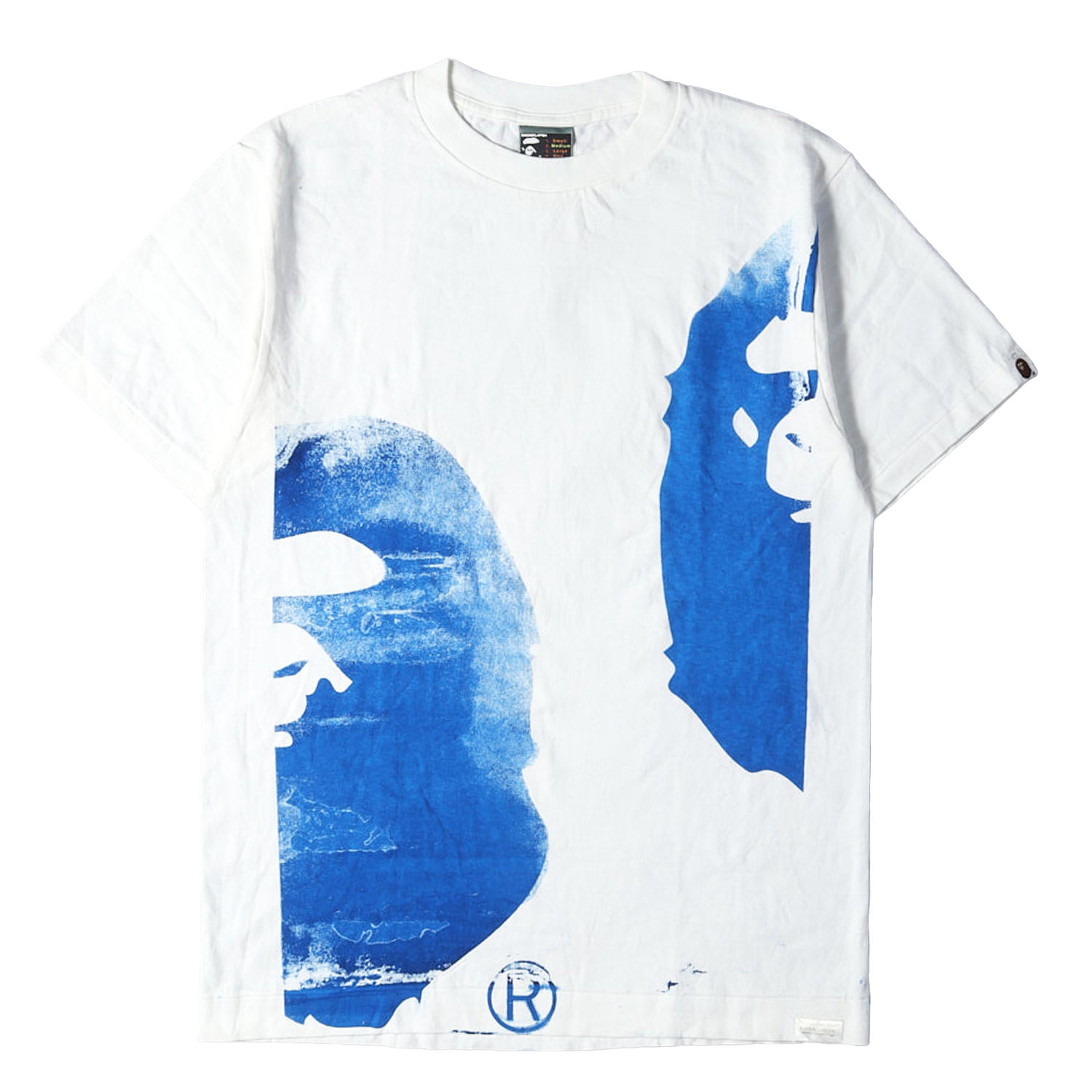 A BATHING APE ア ベイシング エイプ ティーシャツ 白いこと 白 大きさ:M | 00s 100枚 奥津城所押さえる 猿顔 手印刷刷り上げる ティーシャツ (デットストック) | トップス カットソー 半袖【メンズ】【K4840】