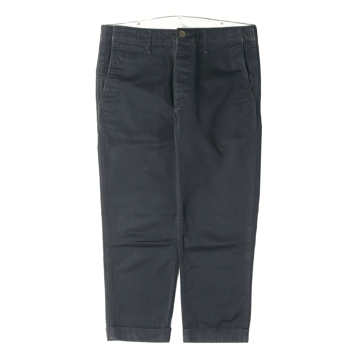 visvim ビズビム ズボン下 黒いこと 黒 大いさ:1 | 00s ハイアーウォーター クロップド チノズボン下 (HIGHER-WATER CHINO) | ボトムス ズボン【メンズ】【中古】【K4840】