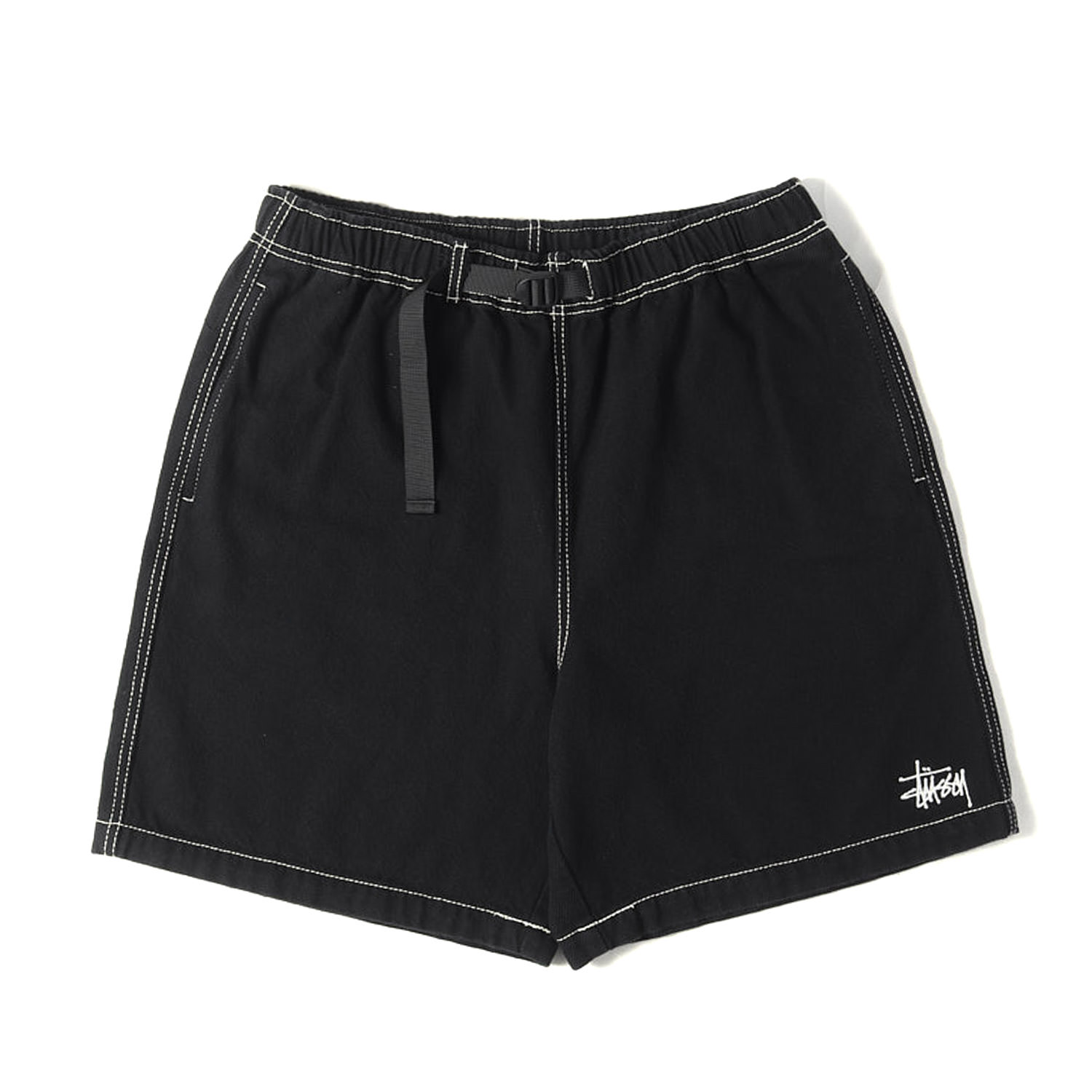 STUSSY ステューシー ズボン下 黒いこと 黒 大いさ:M | 22SS ルーズツイル 御山 イージーショーツ (Loose Twill Mountain Short) | ボトムス 遊撃手ズボン下【メンズ】【中古】【美品】【K4840】