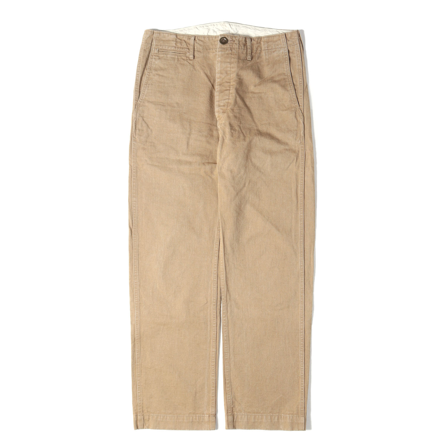 visvim ビズビム ズボン下 ベージュ 大いさ:1 | ヴィンテージ産業 チノズボン下 (CHINO PANTS DMGD) | ボトムス ズボン【メンズ】【中古】【K4842】