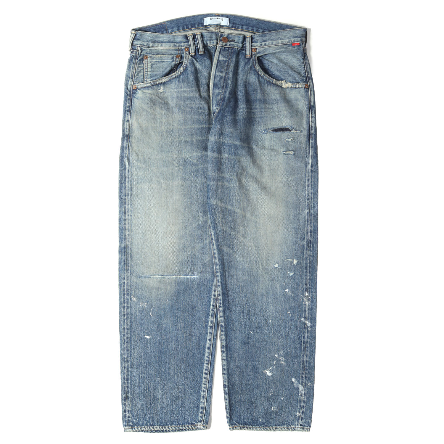 anachronorm アナクロノーム ×Soulgoods ズボン下 インディゴ 大きさ:36 | ダメージリペア産業 ジーンズズボン下 (SG REGULAR TAPERED REMAKE 5P PANTS) | ボトムス デニム ジーパン【メンズ】【K4842】
