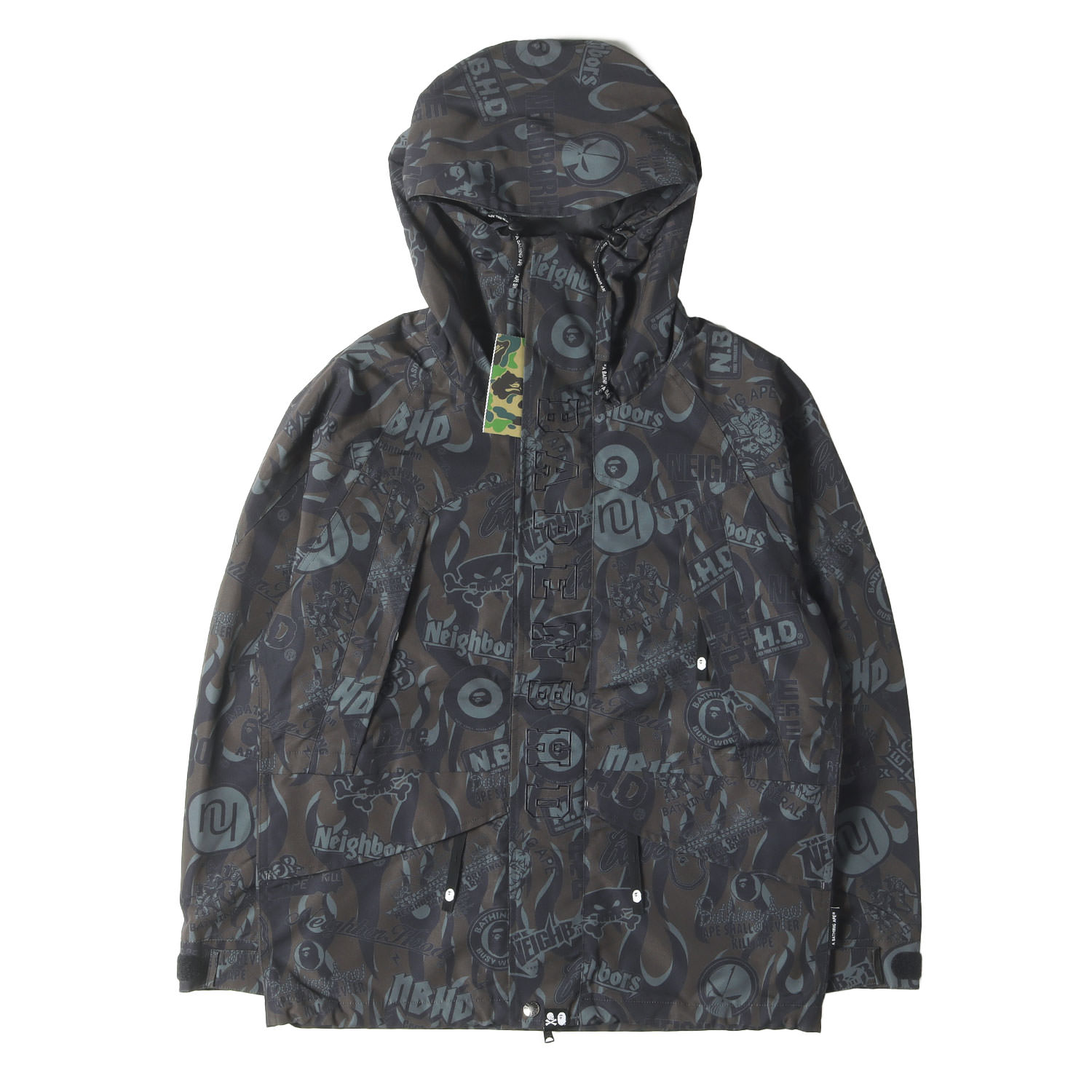 A BATHING APE ア ベイシング エイプ 上衣 濃灰色 大きさ:S | 22AW NEIGHBORHOOD 化けの皮 スノボジャケット (SNOWBOARD JACKET) | ボトムス ズボン【メンズ】【中古】【美品】【K4842】
