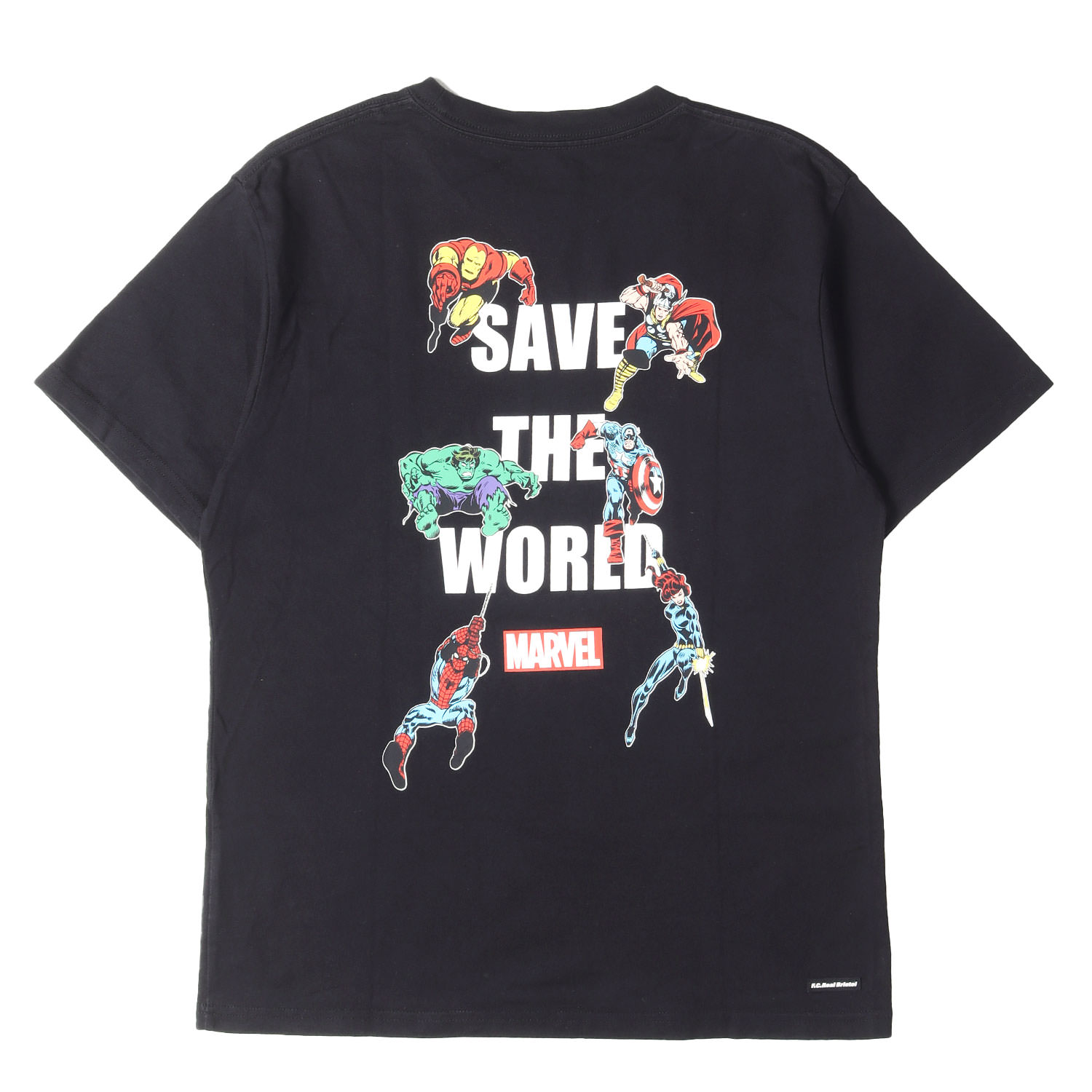F.C.Real Bristol エフシーレアルブリストル プルオーバー 黒いこと 黒 大きさ:S | 20SS ×MARVEL オールスター 主人公 プルオーバー(SUPER HEROES / TEE) | トップス カットソー 半袖【メンズ】【中古】【美品】【K4843】
