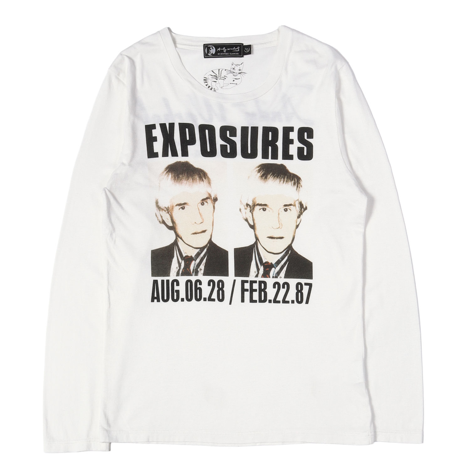 HYSTERIC GLAMOUR ヒステリックグラマー カットソー ホワイト 白 サイズ:S | Andy Warhol EXPO フォトグラフィック カットソー | トップス Tシャツ 長袖 | 日本製【メンズ】【中古】【K4857】|ブランド古着のBEEGLE by Boo-Bee