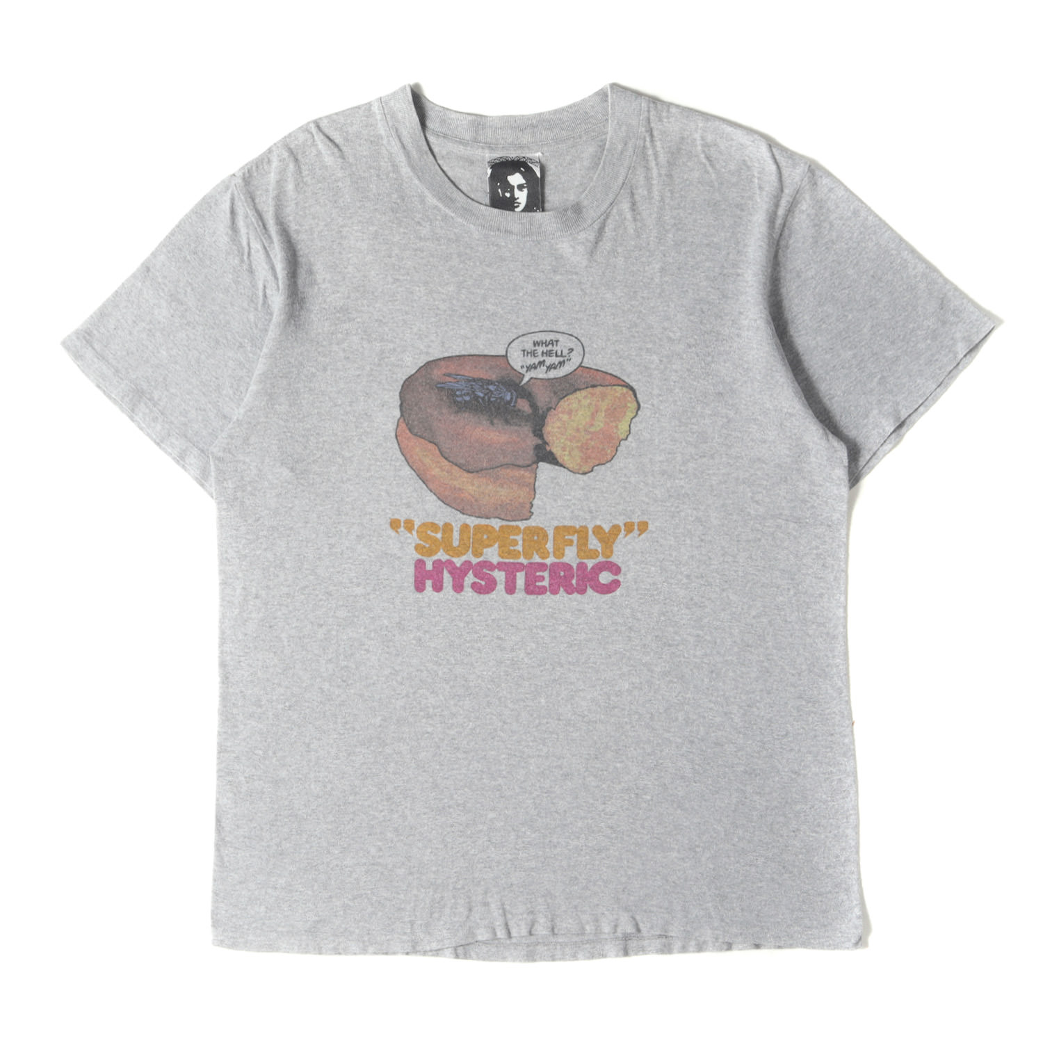 HYSTERIC GLAMOUR ヒステリックグラマー Tシャツ ヘザーグレー サイズ:M | 00s superfly グラフィック ロゴ Tシャツ | トップス カットソー 半袖【メンズ】【中古】【K4881】｜ブランド古着のBEEGLE by Boo-Bee 9,925円
