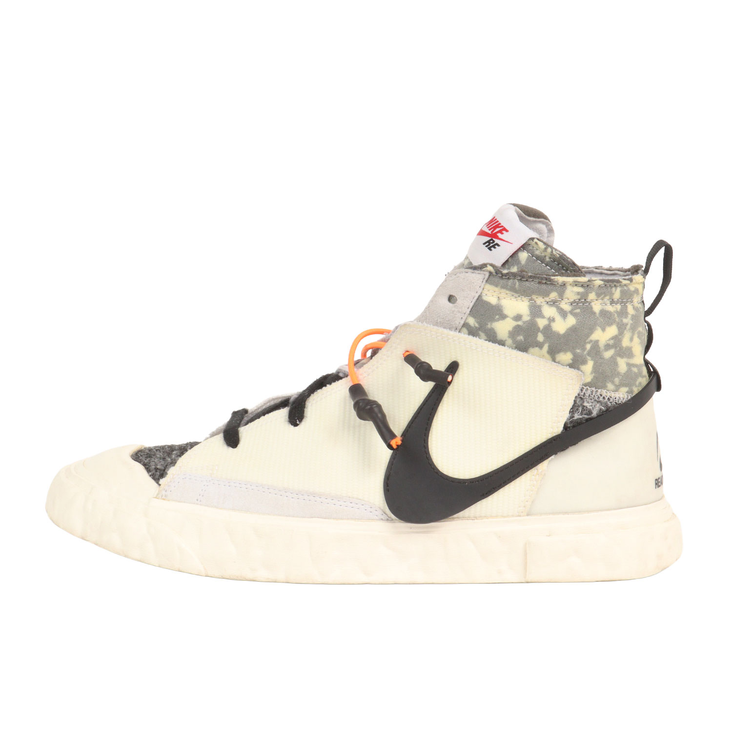 READYMADE レディメイド サイズ:US9.5(27.5cm) 21SS NIKE BLAZER MID WHITE (CZ3589-100) ナイキ ブレザー ミッド ホワイト ブラック 白黒 ハイカット スニーカー シューズ 靴 コラボ 別注【メンズ】【中古】【K4884】|ブランド古着のBEEGLE by Boo-Bee