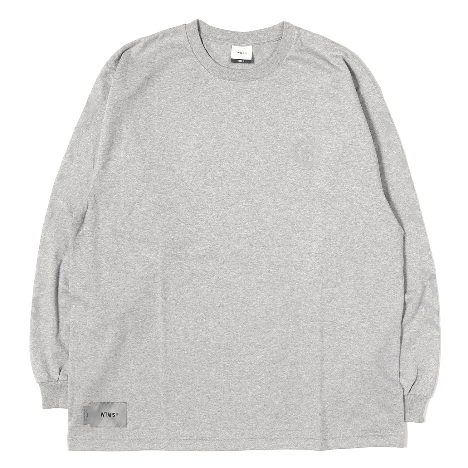 WTAPS ダブルタップス Tシャツ グレー サイズ:S 25AW カタカナロゴ ロングスリーブ Tシャツ (MON / LS / COTTON) トップス カットソー 長袖 日本製【メンズ】【K4858】｜ブランド古着のBEEGLE by Boo-Bee