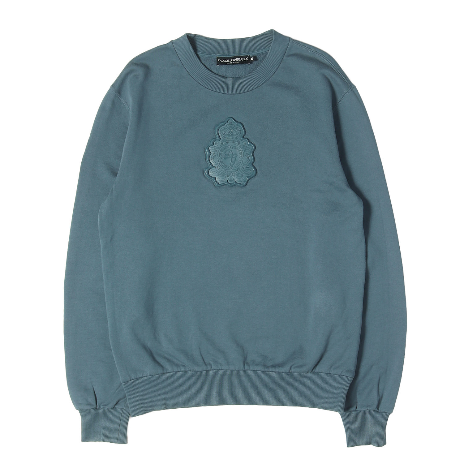 【美品】DOLCE&GABBANA ドルチェ&ガッバーナ スウェット ブルー サイズ:48 20AW シーリングワックスロゴ スウェットシャツ (Rubberized Logo Patch Crew-Neck Sweatshirt) トップス トレーナー【メンズ】【中古】【K4884】｜ブランド古着のBEEGLE by Boo-Bee 25,241円