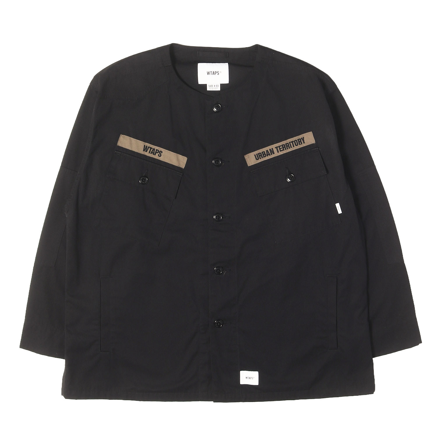 WTAPS ダブルタップス 上衣 黒いこと 黒 大きさ:L  20AW 否色合い ミリタリー プルオーバー上衣 SCOUT / LS アウター 上衣 厚地の外套【メンズ】【中古】【K4856】
