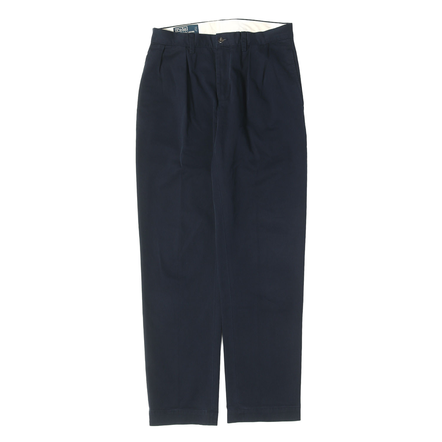 POLO Ralph Lauren ポロ ラルフローレン パンツ ネイビー 紺 サイズ:30 ツータック ワイド コットン チノパンツ ETHAN PANT ボトムス ズボン【メンズ】【中古】【K4886】｜ブランド古着のBEEGLE by Boo-Bee