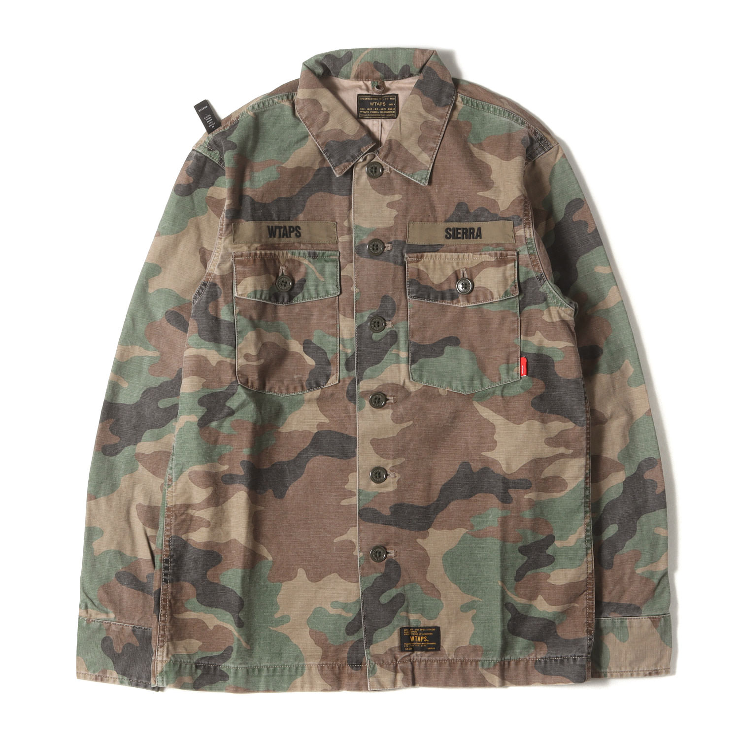 【美品】WTAPS ダブルタップス シャツ 迷彩 サイズ:S ウッドランドカモ ミリタリーシャツ BUDS L/S 02 トップス カジュアルシャツ【メンズ】【中古】【K4873】|ブランド古着のBEEGLE by Boo-Bee