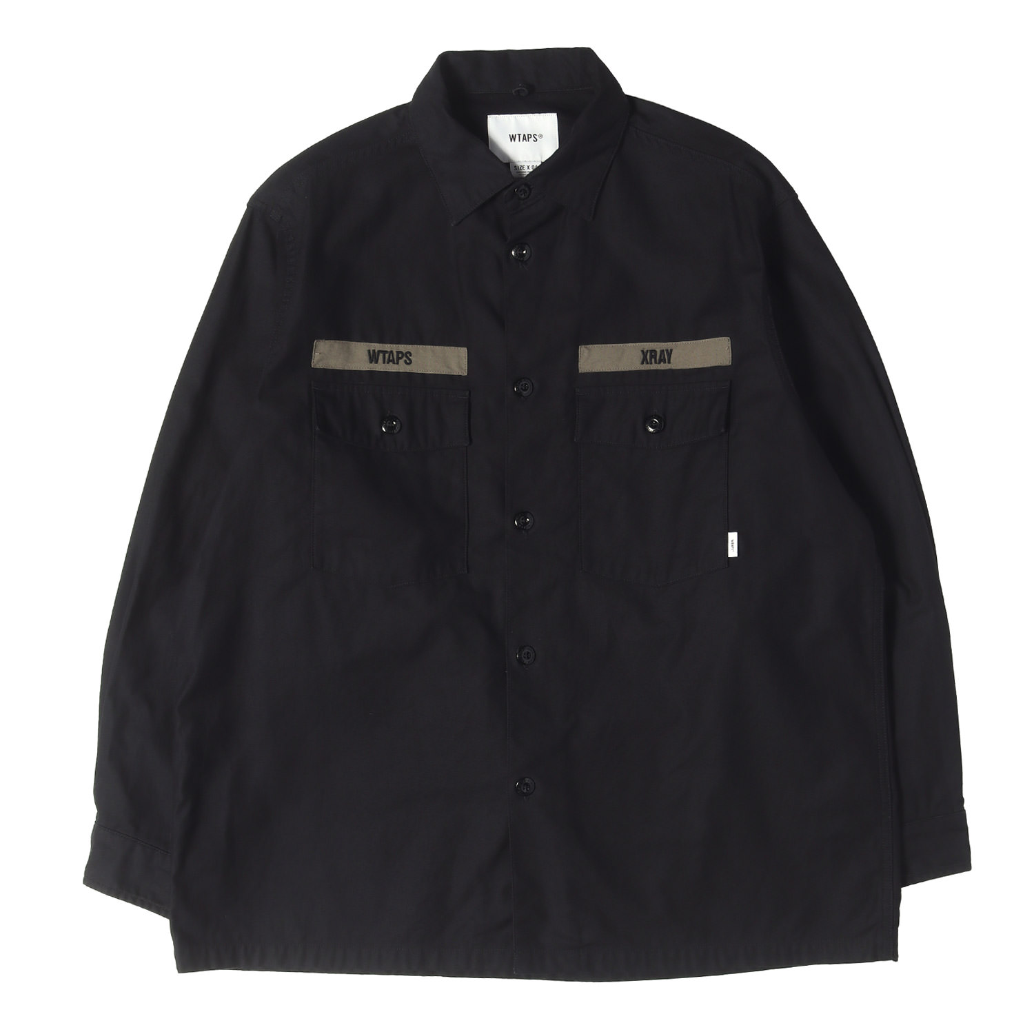WTAPS ダブルタップス シャツ ブラック 黒 サイズ:XL 24AW コットンサテン ミリタリーシャツ CBW / LS / COTTON. SATIN トップス カジュアルシャツ 長袖【メンズ】【中古】【K4871】｜ブランド古着のBEEGLE by Boo-Bee