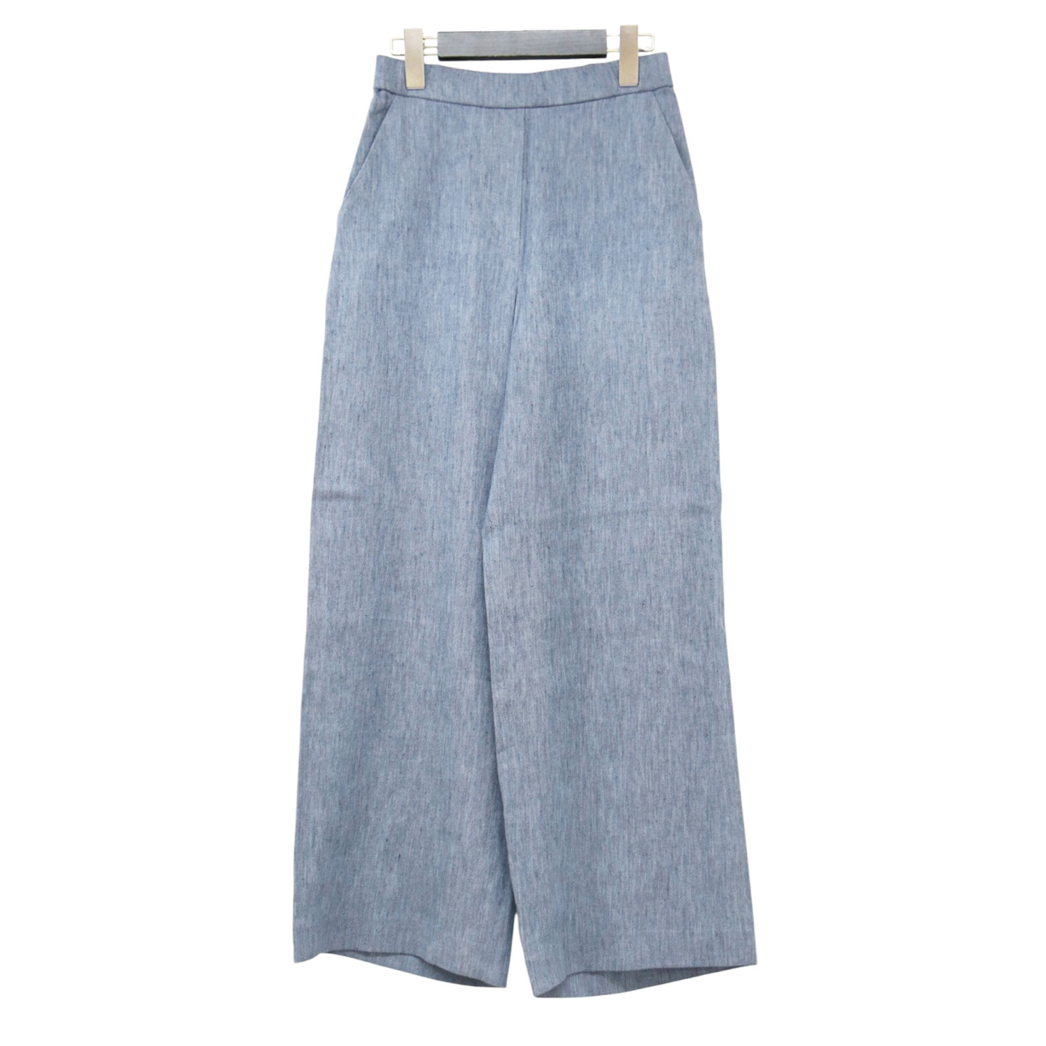 【美品】Theory セオリー パンツ ブルー サイズ:XX0(3号) 26春夏 ストレッチリネンストレートプルオンパンツ Denim Crunch イージーパンツ クロップド丈 ウエストゴム デニム ボトムス ズボン【レディース】【中古】【K4889】｜ブランド古着のBEEGLE by Boo-Bee