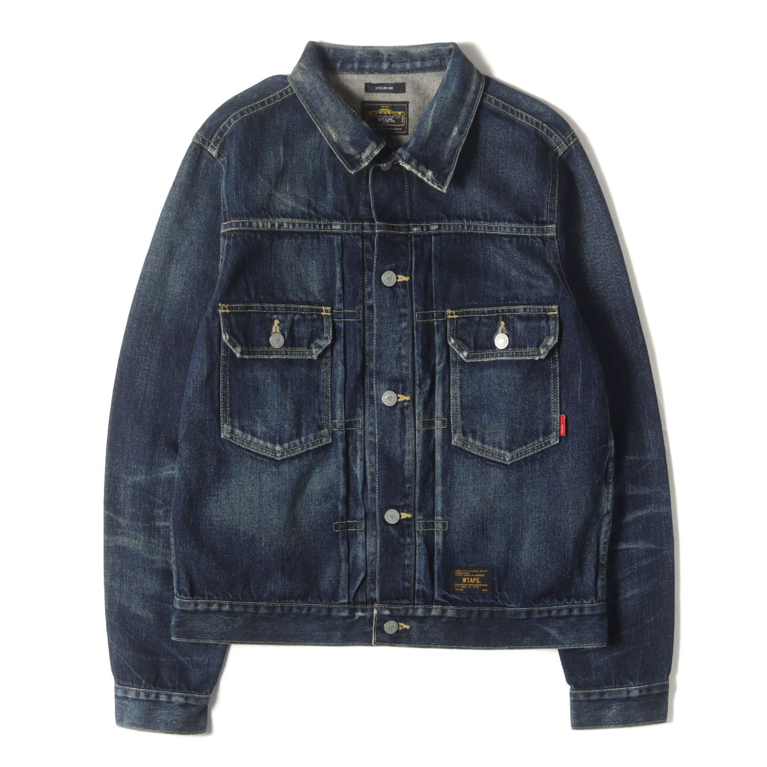 【美品】WTAPS ダブルタップス ジャケット インディゴ サイズ:M 2ndタイプ ヴィンテージ加工 デニムジャケット DENIM JK アウター Gジャン ブルゾン 上着 【メンズ】【中古】【K4880】|ブランド古着のBEEGLE by Boo-Bee
