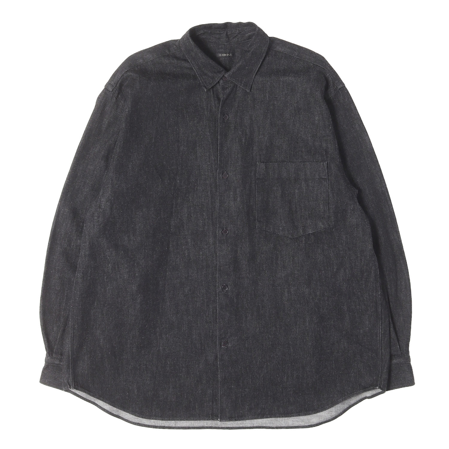 【美品】COMOLI コモリ シャツ ブラックインディゴ 黒 サイズ:2 24SS デニムコモリシャツ 日本製 トップス カジュアルシャツ 長袖【メンズ】【中古】【K4880】｜ブランド古着のBEEGLE by Boo-Bee