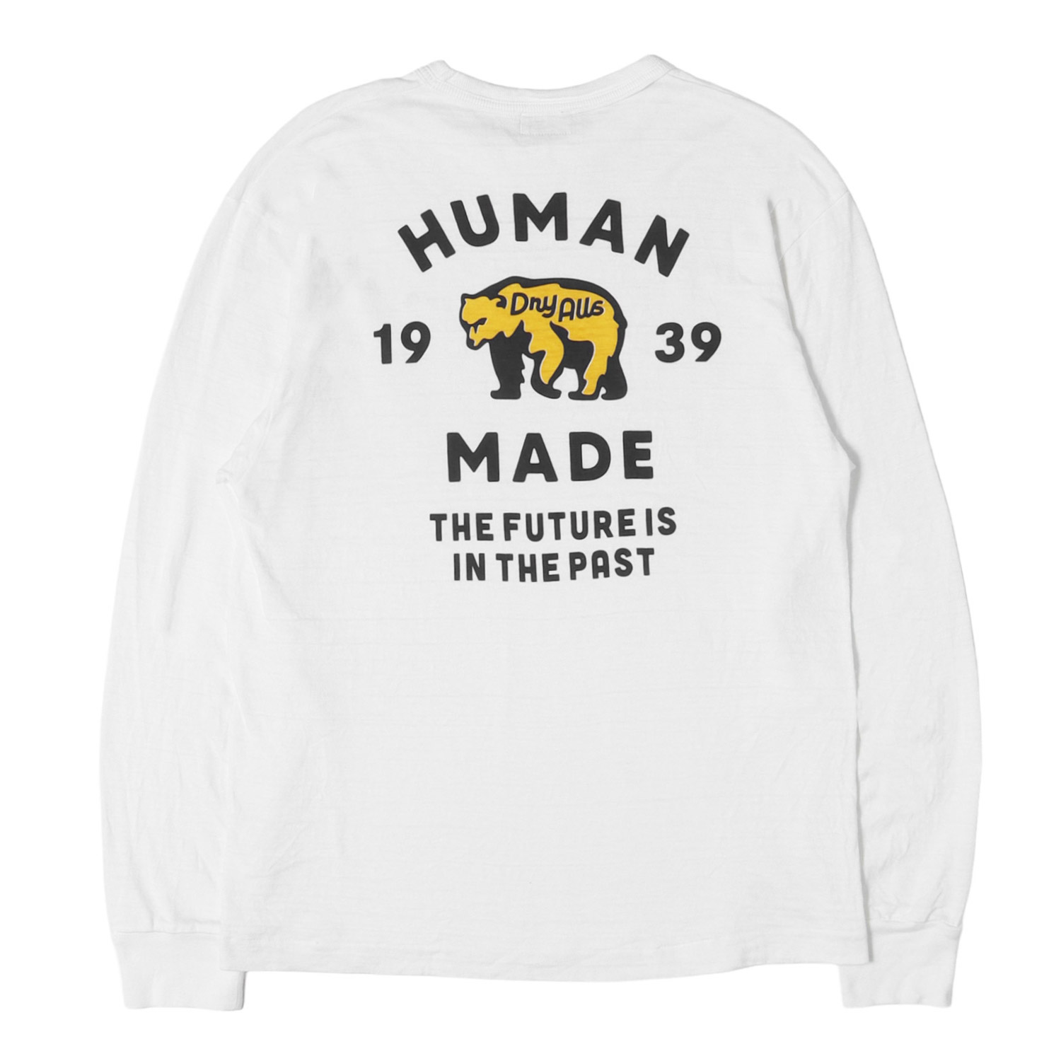 【美品】HUMAN MADE ヒューマンメイド Tシャツ ホワイト 白 サイズ:L 25AW クマ グラフィック ロングスリーブ Tシャツ トップス カットソー 長袖【メンズ】【中古】【K4881】｜ブランド古着のBEEGLE by Boo-Bee