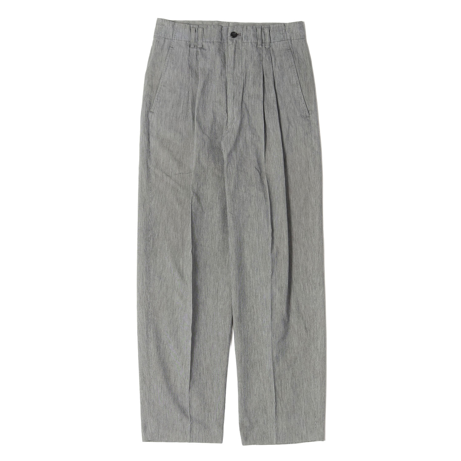 COMME des GARCONS HOMME コム デ ギャルソン オム パンツ グレー サイズ:S 90s ヘアラインストライプ 2タック トラウザーパンツ 90年代 アーカイブ 日本製 ボトムス ズボン【メンズ】【中古】【K4893】｜ブランド古着のBEEGLE by Boo-Bee