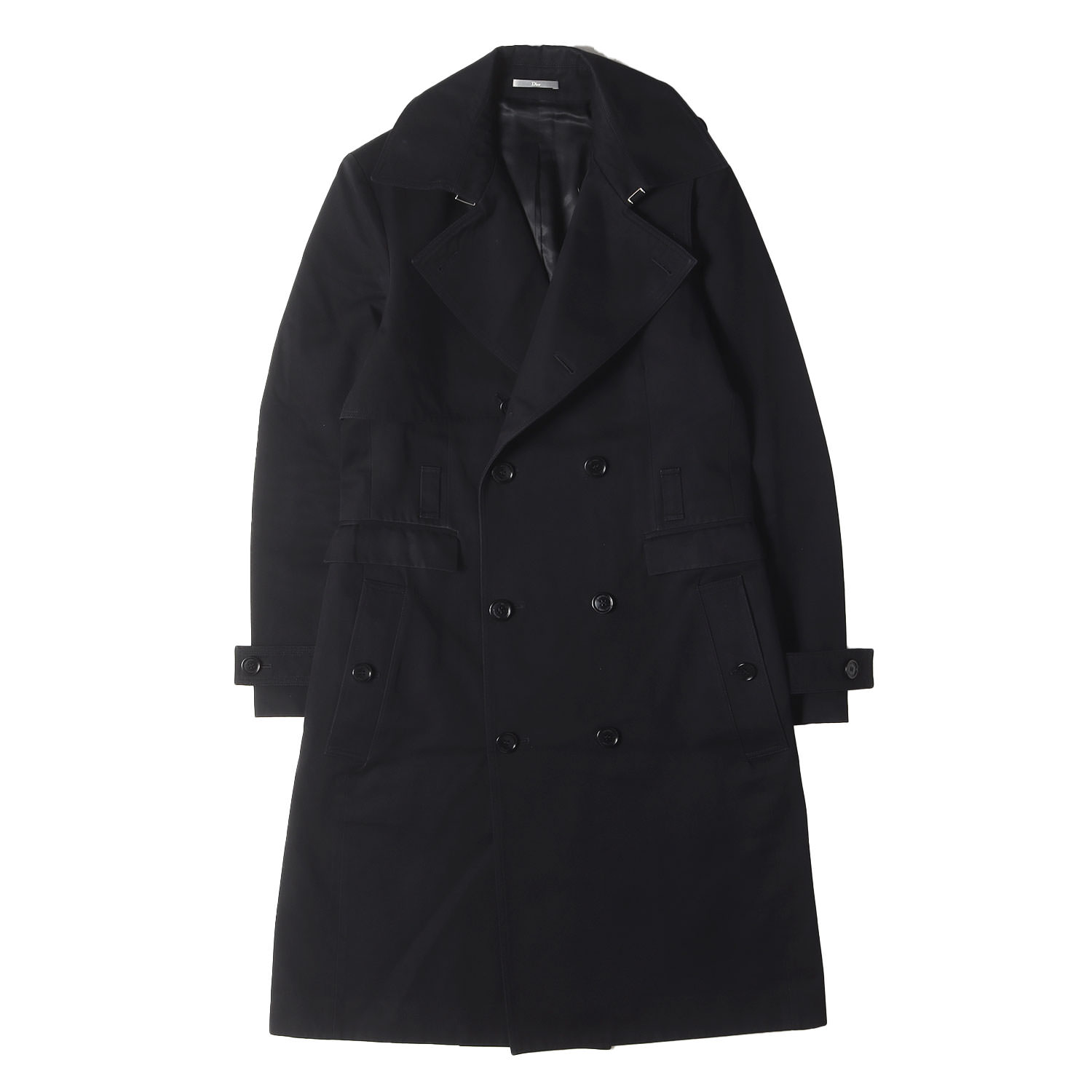 Dior ディオール コート ブラック 黒 サイズ:50 ダブルブレスト トレンチコート 833C331U4120 イタリア製 アウター ジャケット 上着【メンズ】【中古】【K4884】｜ブランド古着のBEEGLE by Boo-Bee