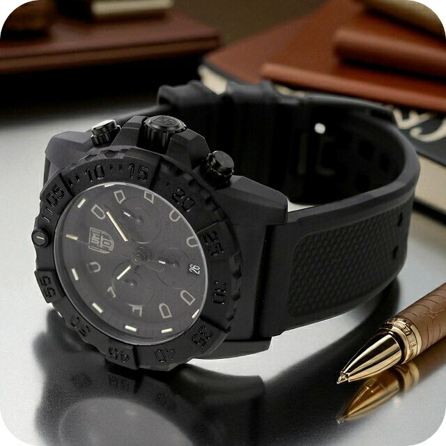 ルミノックス 3580シリーズ ネイビーシールズ クロノグラフ 45mm 3581.BO LUMINOX メンズ 腕時計 ブラックアウト 時計 ブランド おしゃれ 防水 文字盤 大きい プレゼント 男性 実用的｜Infinitown