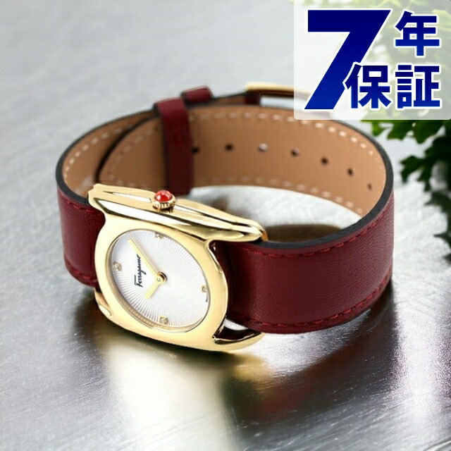 フェラガモ 時辰儀 ヴァラ 28粍 レディース ウォッチ SFEL00419 Salvatore Ferragamo しろがね色×赤いこと