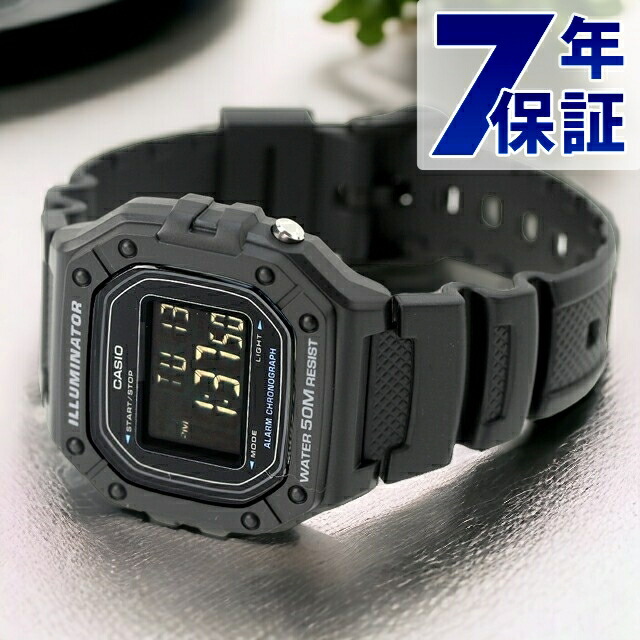 【楽天市場】\SALE特価★10%OFF+さらに9倍／ カシオ CASIO アウトドア W-218H-1BV スタンダード 海外モデル