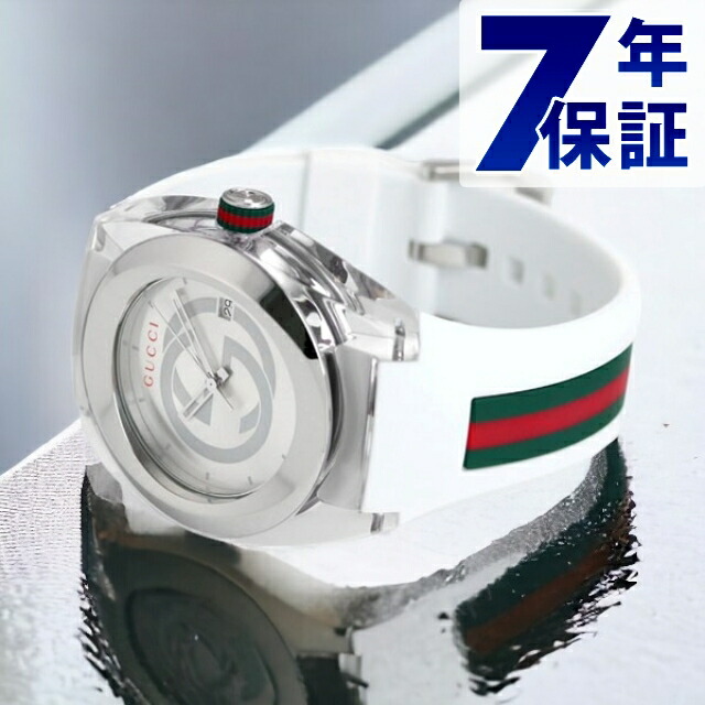 楽天市場】GUCCI グッチ 腕時計 ウォッチ ラバー メンズ ホワイト 46mm